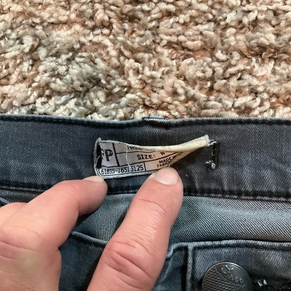 Free People Black Wash Wide Leg Crop Jeans Size 29 - Picture 4 of 6